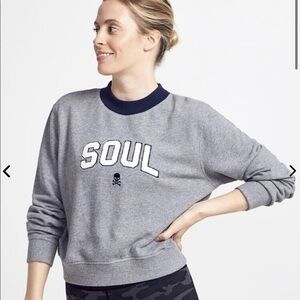 Grey and navy soulcycle sweatshirt